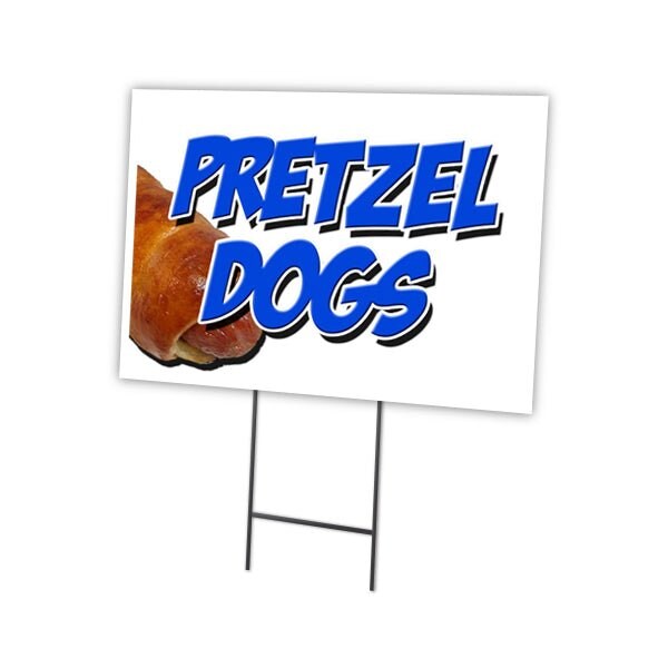 Signmission Pretzel Dogs Yard Sign & Stake outdoor plastic coroplast window, C-2436 Pretzel Dogs C-2436 Pretzel Dogs - main